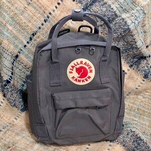 Fjallraven Kanken Mini Backpack Graphite NWOT